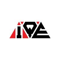 IQE triangle letter logo design with triangle shape. IQE triangle logo design monogram. IQE triangle vector logo template with red color. IQE triangular logo Simple, Elegant, and Luxurious Logo. IQE