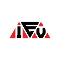 diseño de logotipo de letra triangular iev con forma de triángulo. monograma de diseño del logotipo del triángulo iev. plantilla de logotipo de vector de triángulo iev con color rojo. logotipo triangular iev logotipo simple, elegante y lujoso. iev