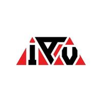 diseño de logotipo de letra triangular iav con forma de triángulo. monograma de diseño del logotipo del triángulo iav. plantilla de logotipo de vector de triángulo iav con color rojo. logotipo triangular iav logotipo simple, elegante y lujoso. iav