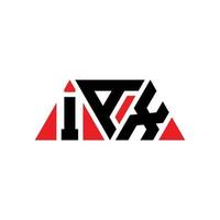 IAX triangle letter logo design with triangle shape. IAX triangle logo design monogram. IAX triangle vector logo template with red color. IAX triangular logo Simple, Elegant, and Luxurious Logo. IAX