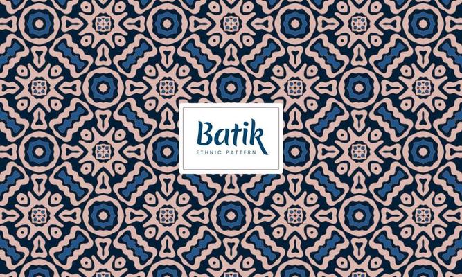 Abstract Batik Indonesian traditional ethnic floral patterns Vector Background