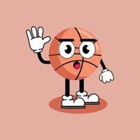 Illustration cartoon character of cute mascot Baseball with pose. Suitable for children book illustration.