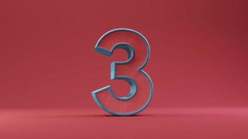 number text red in background red 3d illustration rendering, countdown text number text red color photo