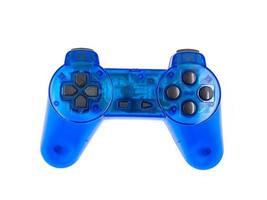 Video game controller on white background photo