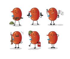 kidney mascot vector