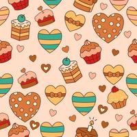 Seamless Chocolate And Sweet Cakes Pattern vector