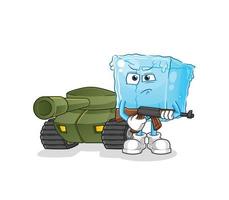 ice cube melted cartoon vector