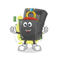 personaje de la caja del anillo de bodas vector