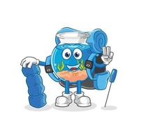 blue aquarium character vector