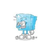ice cube melted cartoon vector