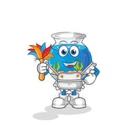 blue aquarium character vector