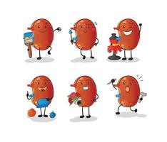 kidney mascot vector