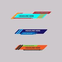 lower third abstract banner template design vector