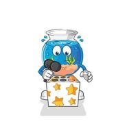 aquarium cartoon character vector