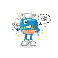 blue aquarium character vector