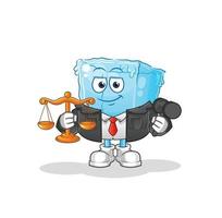 ice cube melted cartoon vector