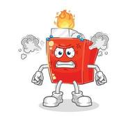 lighter cartoon character vector