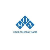 diseño del logotipo de la letra mha sobre fondo blanco. concepto de logotipo de letra de iniciales creativas mha. diseño de letras mha. vector