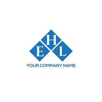 EHL letter logo design on WHITE background. EHL creative initials letter logo concept. EHL letter design. vector