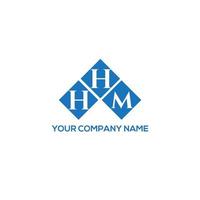 HHM letter logo design on WHITE background. HHM creative initials letter logo concept. HHM letter design. vector