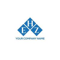 EHZ letter logo design on WHITE background. EHZ creative initials letter logo concept. EHZ letter design. vector