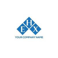 diseño de logotipo de letra ehx sobre fondo blanco. concepto de logotipo de letra de iniciales creativas ehx. diseño de letras ehx. vector