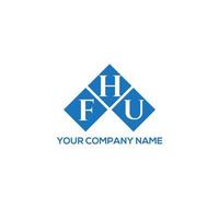 FHU letter logo design on WHITE background. FHU creative initials letter logo concept. FHU letter design. vector