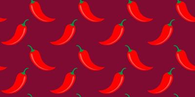 Vector seamless pattern of chilli pepper in vintage style