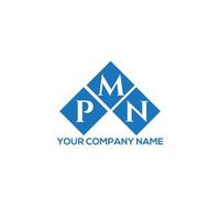 diseño de logotipo de letra pmn sobre fondo blanco. concepto de logotipo de letra de iniciales creativas pmn. diseño de letras pmn. vector