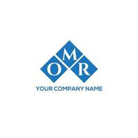 OMR letter logo design on WHITE background. OMR creative initials letter logo concept. OMR letter design. vector