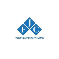 FJC letter logo design on WHITE background. FJC creative initials letter logo concept. FJC letter design. vector