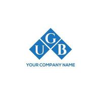 UGB letter logo design on WHITE background. UGB creative initials letter logo concept. UGB letter design. vector