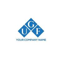 UGF letter logo design on WHITE background. UGF creative initials letter logo concept. UGF letter design. vector