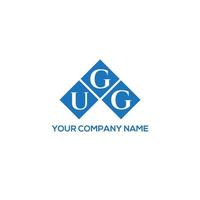 UGG letter logo design on WHITE background. UGG creative initials letter logo concept. UGG letter design. vector