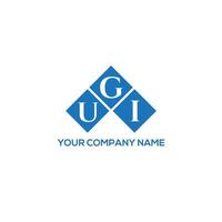 UGI letter logo design on WHITE background. UGI creative initials letter logo concept. UGI letter design. vector