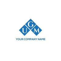 UGM letter logo design on WHITE background. UGM creative initials letter logo concept. UGM letter design. vector