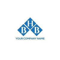 BHB letter logo design on WHITE background. BHB creative initials letter logo concept. BHB letter design. vector