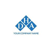 DHA letter logo design on WHITE background. DHA creative initials letter logo concept. DHA letter design. vector