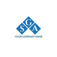 SGA letter logo design on WHITE background. SGA creative initials letter logo concept. SGA letter design. vector