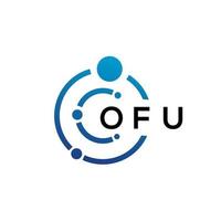 ofu diseño de logotipo de tecnología de letras sobre fondo blanco. ofu letras iniciales creativas concepto de logotipo. ofu diseño de letras. vector