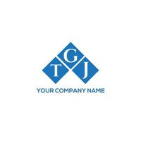 TGJ letter logo design on WHITE background. TGJ creative initials letter logo concept. TGJ letter design. vector