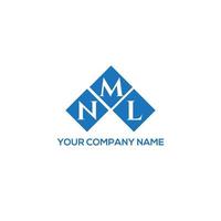 NML letter logo design on WHITE background. NML creative initials letter logo concept. NML letter design. vector