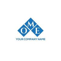 OME letter logo design on WHITE background. OME creative initials letter logo concept. OME letter design. vector