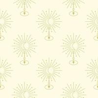 Golden moon seamless pattern vector illustration