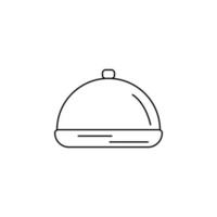 Dishes closed with cap line icon vector