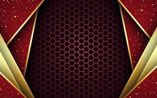 Golden luxury red background with pattern vector