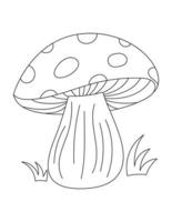 Mushroom Coloring Pages for Kids vector