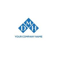 diseño de logotipo de letra dmh sobre fondo blanco. concepto de logotipo de letra de iniciales creativas dmh. diseño de letras dmh. vector