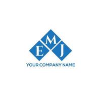 EMJ letter logo design on WHITE background. EMJ creative initials letter logo concept. EMJ letter design. vector