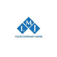 LMJ letter logo design on WHITE background. LMJ creative initials letter logo concept. LMJ letter design. vector